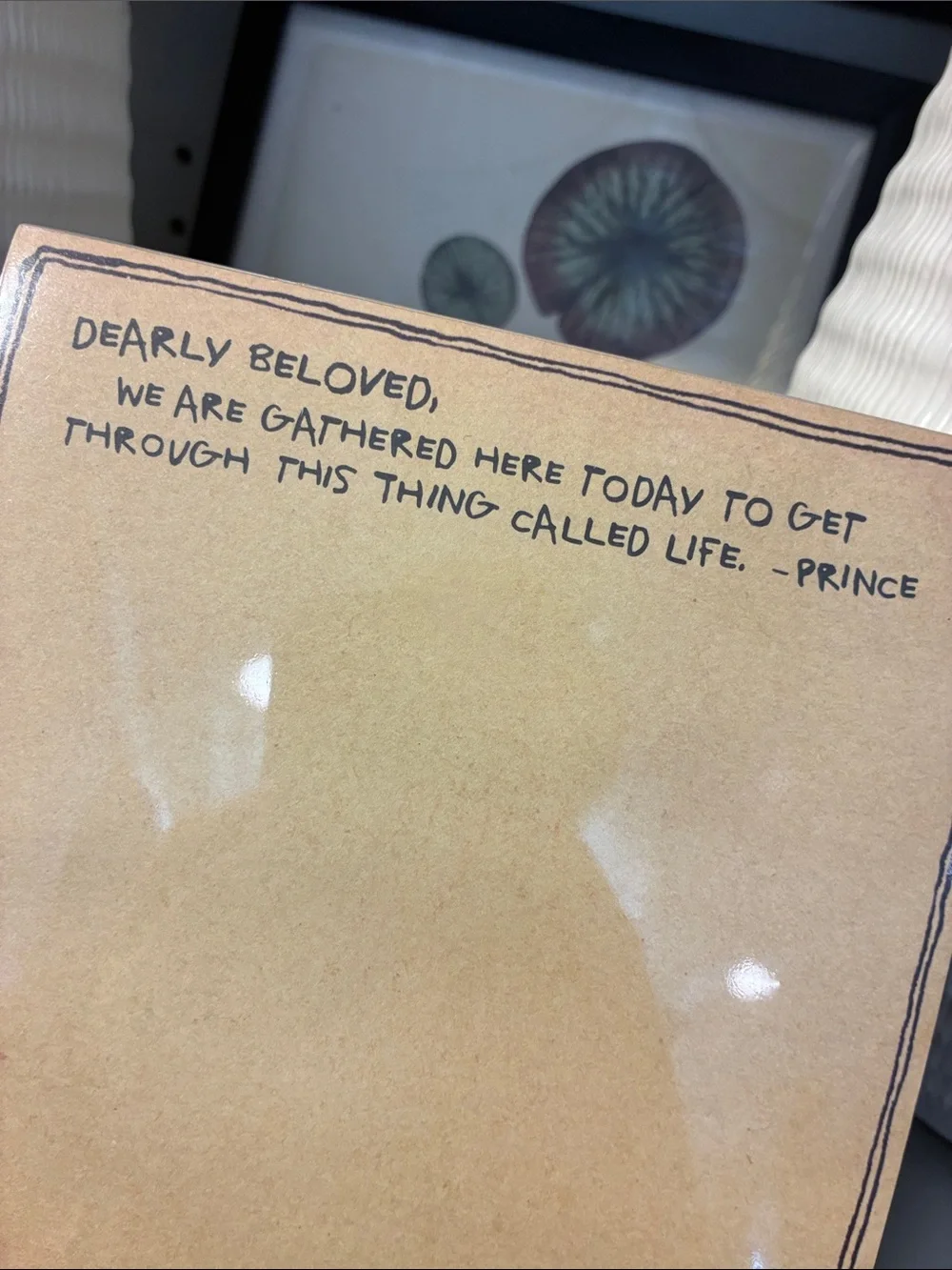 Prince Quote Ceramic Tile Plaque - Tan with Black Lettering